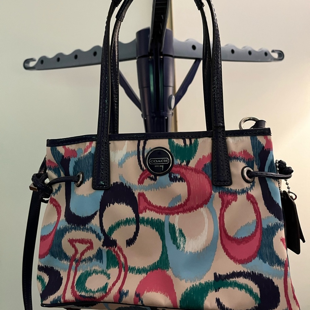 Coach Abstract Multicolor Tote Bag